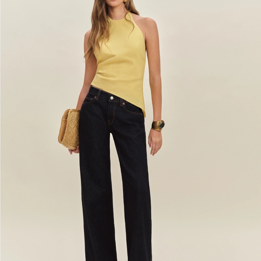 Reformation yellow halter top